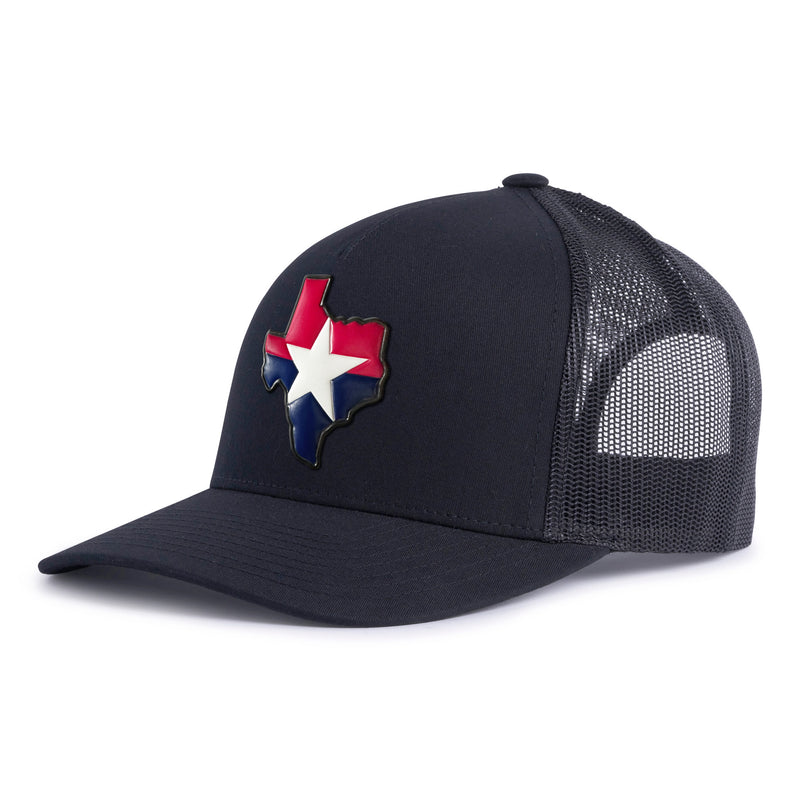 TEXAS STAR 5-Panel Curved Black - Tailgate Hats