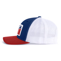 USA BADGE 6-Panel Curved Snapback, Richardson 112