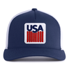 USA BADGE 5-Panel Curved Snapback