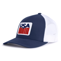 USA BADGE 5-Panel Curved Snapback