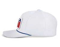 USA BADGE 5-Panel Curved Rope Hat, Richardson 112 White