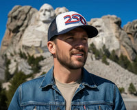 USA 250 6 - Panel Curved Snapback, Richardson 112 White - Tailgate Hats