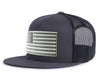 USA FLAG PVC 5-Panel Flat Charcoal