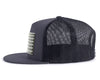 USA FLAG PVC 5-Panel Flat Charcoal