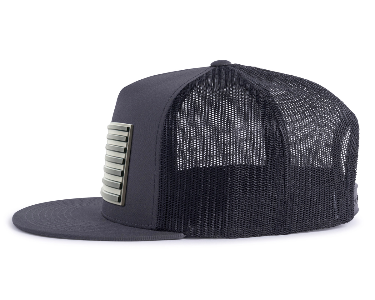 USA FLAG PVC 5-Panel Flat Charcoal