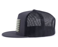 USA FLAG PVC 5-Panel Flat Charcoal