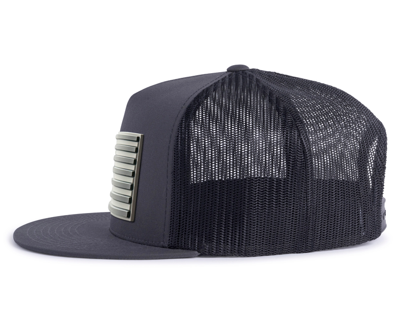 USA FLAG PVC 5-Panel Flat Charcoal