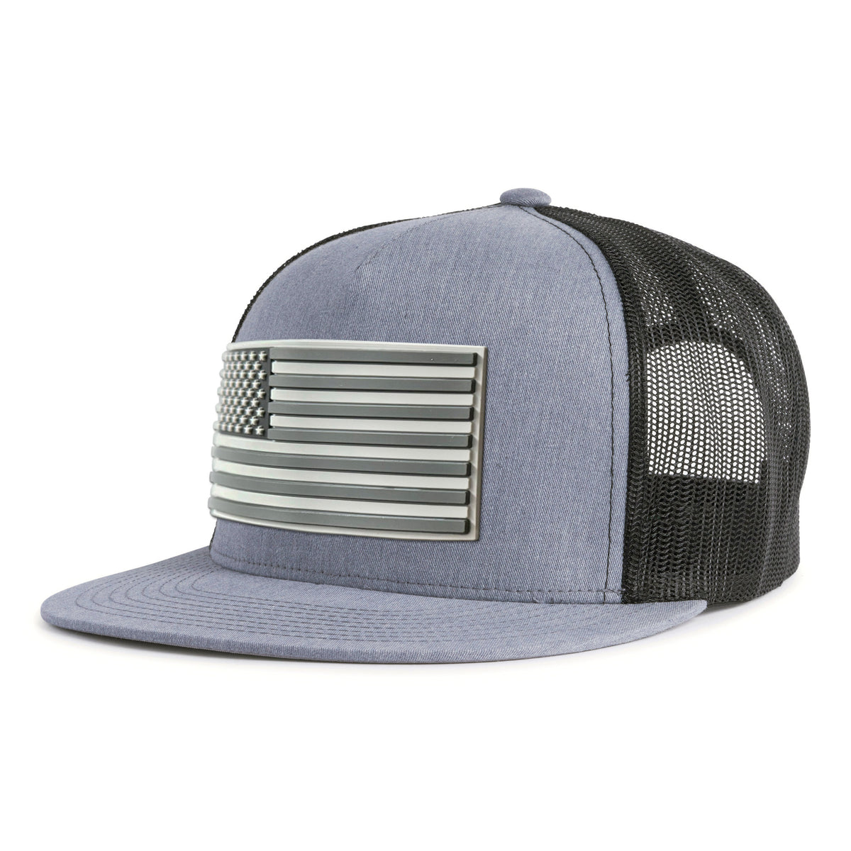 USA FLAG 5-Panel Flat Grey/Black - Tailgate Hats