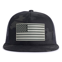 USA FLAG 5-Panel Flat Black - Tailgate Hats