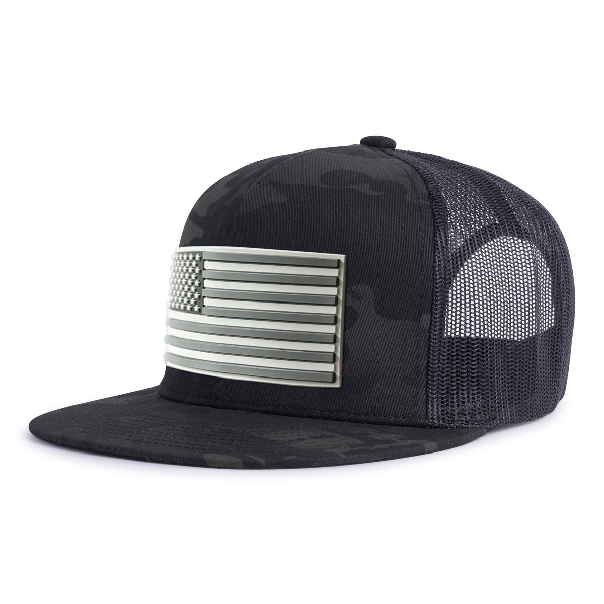 USA FLAG 5-Panel Flat Black - Tailgate Hats