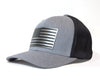 USA CHROME FLAG 6-Panel Curved Flexfit 110M Grey Black