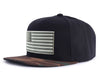 USA FLAG PVC 6-Panel Flat Black Camo