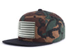 USA FLAG PVC 6-Panel Flat Camo Black