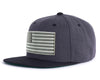 USA FLAG PVC 6-Panel Flat Grey Black