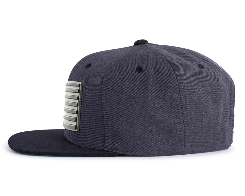 USA FLAG PVC 6-Panel Flat Grey Black