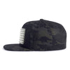 USA FLAG 6-Panel Flat Black Camo - Tailgate Hats