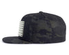 USA FLAG PVC 6-Panel Flat Camo Black