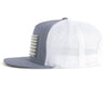 USA FLAG PVC 5-Panel Flat Grey White