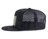 USA FLAG PVC 5-Panel Flat Camo Black