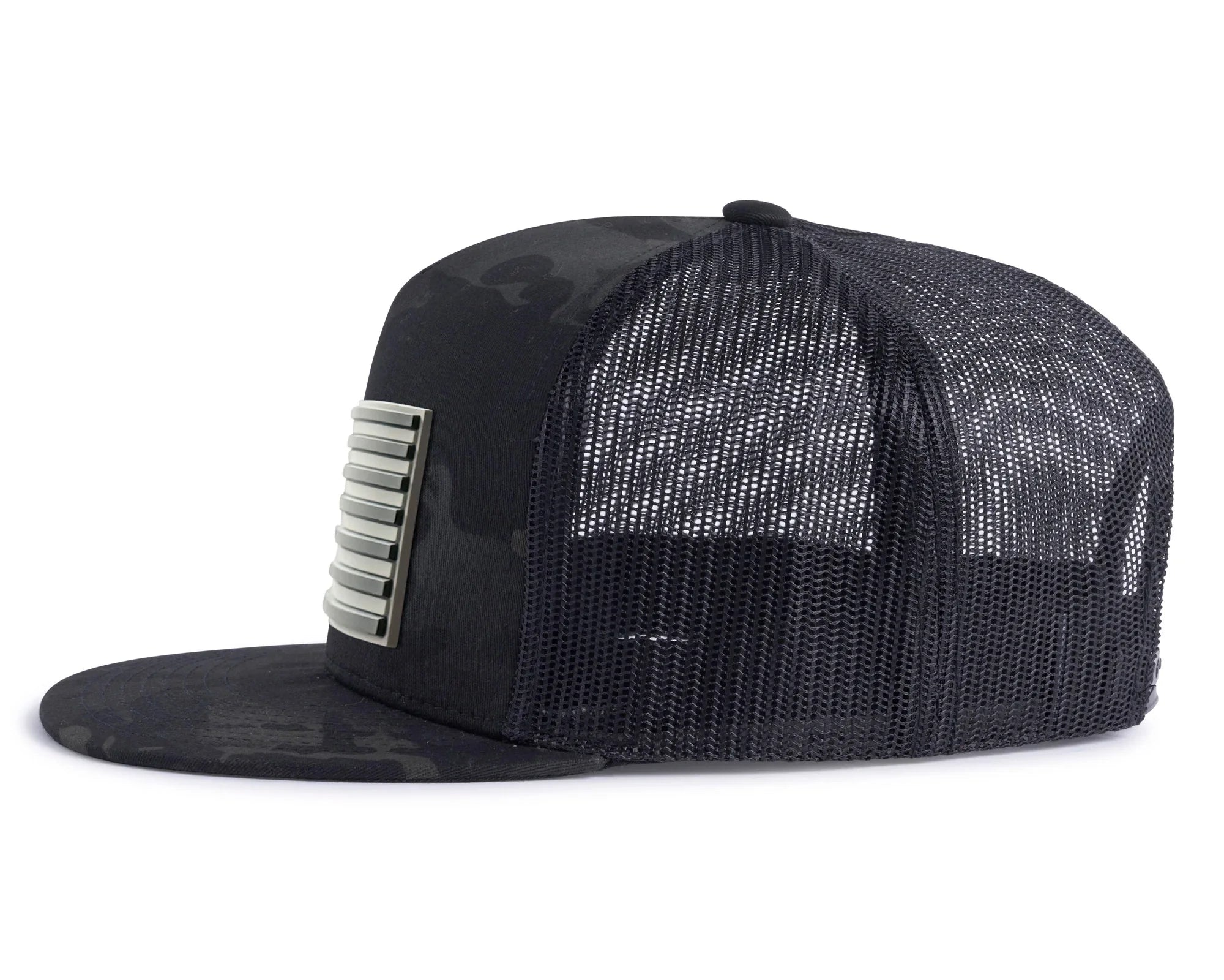 USA FLAG PVC 5-Panel Flat Camo Black