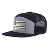 USA FLAG 7-Panel Flat Grey/Black - Tailgate Hats