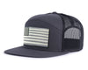 USA BIG FLAG 7-Panel Flat Snapback, Richardson 168 Grey