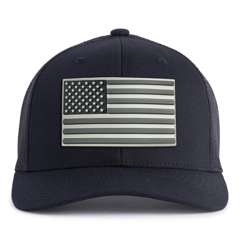 USA FLAG PVC 6-Panel Curved Black