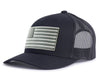 USA FLAG PVC 6-Panel Curved Black