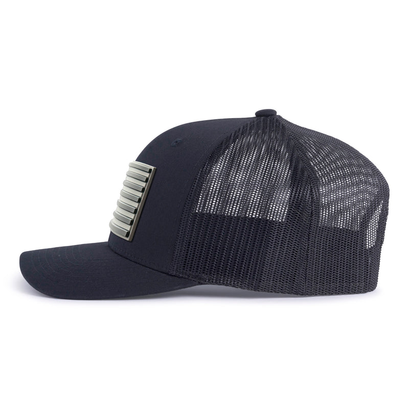 USA FLAG PVC 6-Panel Curved Black