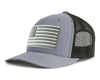 USA FLAG PVC 6-Panel Curved Grey Black