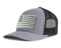 USA FLAG PVC 6-Panel Curved Grey Black
