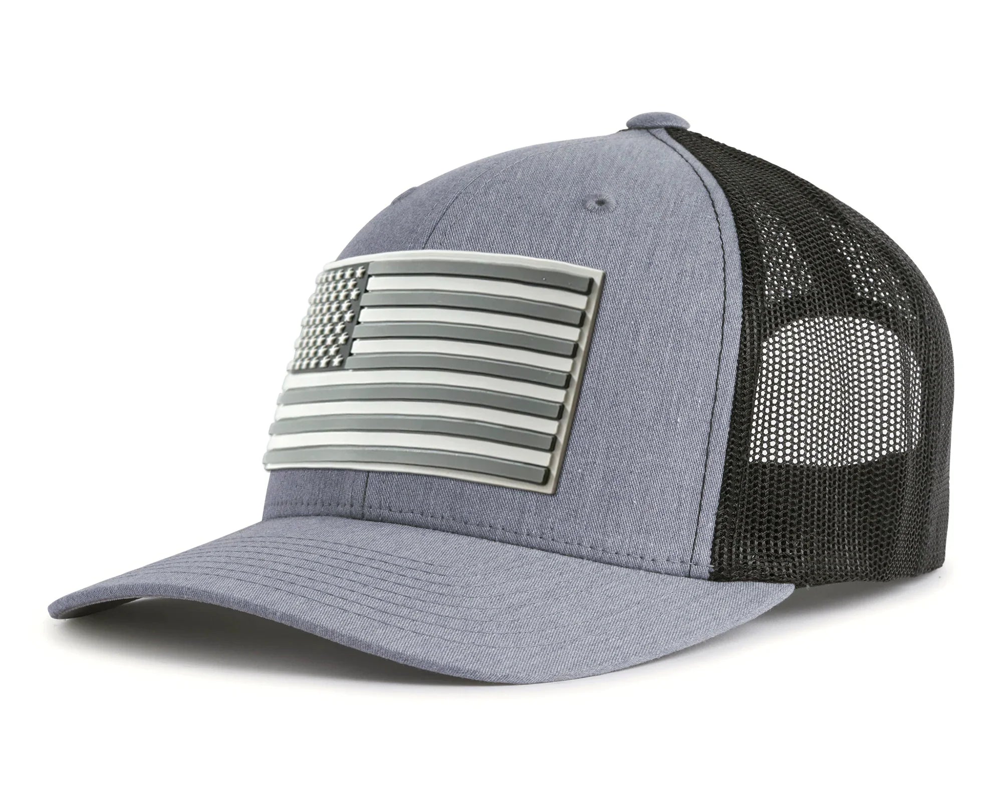 USA FLAG PVC 6-Panel Curved Grey Black