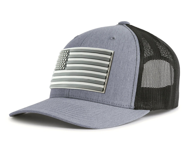 USA FLAG PVC 6-Panel Curved Grey Black