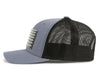 USA FLAG PVC 6-Panel Curved Grey Black