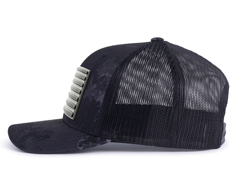 USA FLAG PVC 6-Panel Curved Veil Camo Hat