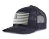 USA FLAG PVC 6-Panel Curved Veil Camo Hat