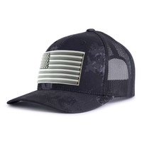 USA FLAG PVC 6-Panel Curved Veil Camo