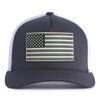 USA FLAG 5-Panel Curved Charcoal/White - Tailgate Hats