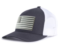 USA FLAG PVC 5-Panel Curved Charcoal
