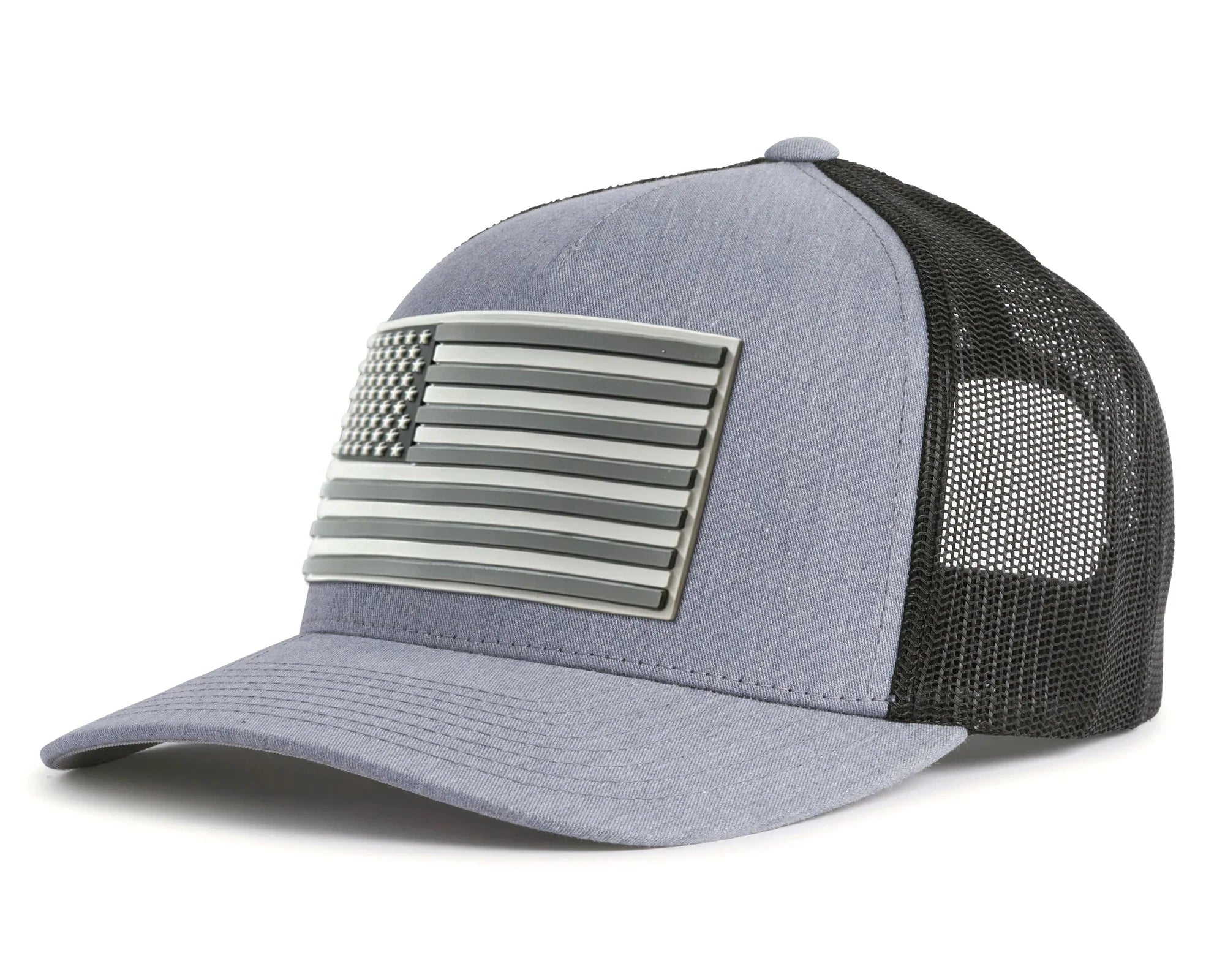 USA FLAG PVC 5-Panel Curved Grey Black