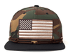 USA FLAG 6-Panel Flat Camo Stampede Hat Green