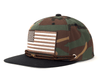 USA FLAG 6-Panel Flat Camo Stampede Hat Green