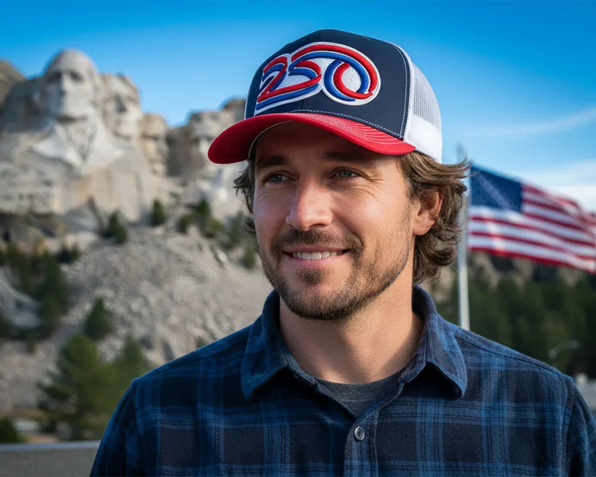 USA 250 6 - Panel Curved Snapback, Richardson 112 RWB - Tailgate Hats