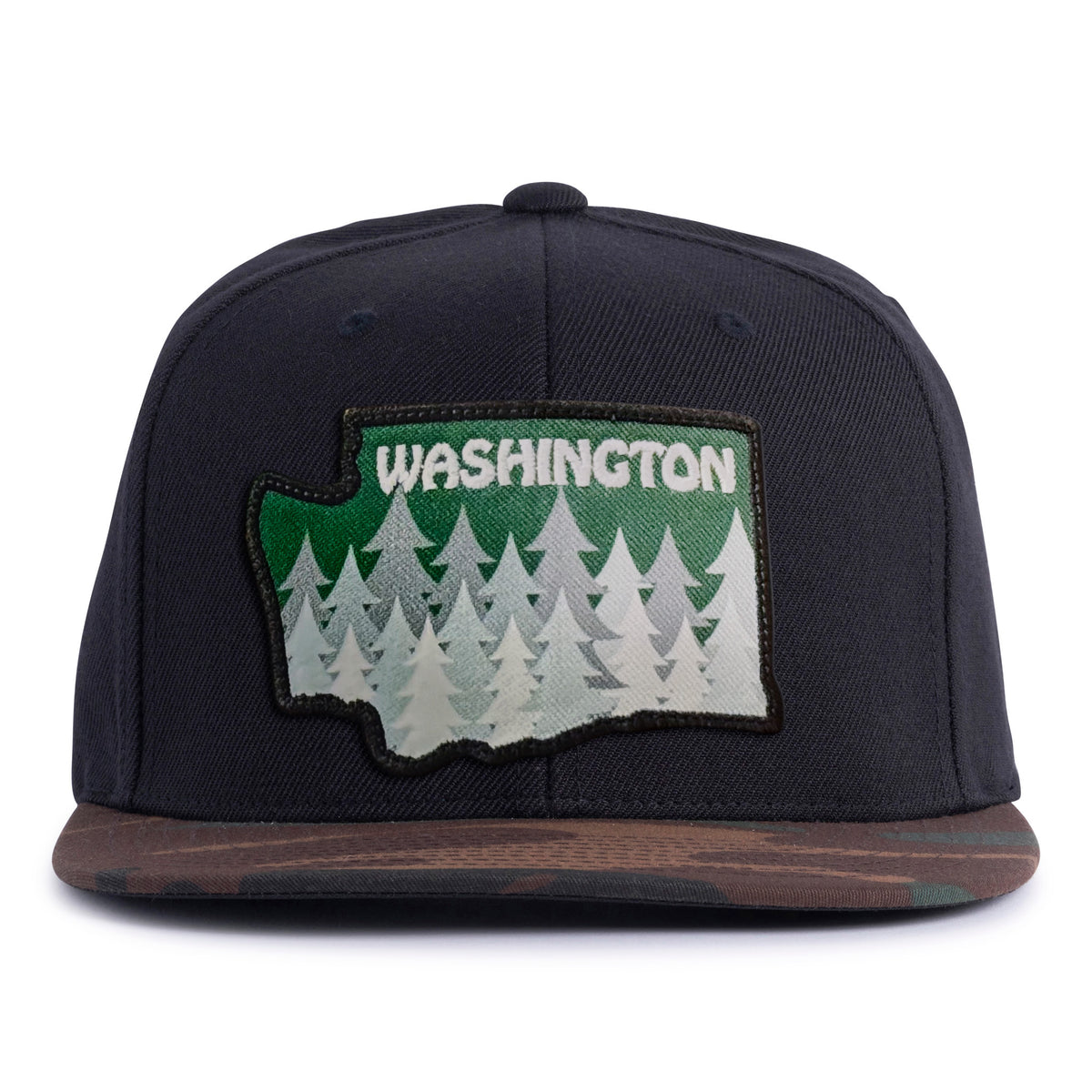 WASHINGTON TREE 6-Panel Flat Black/Camo - Tailgate Hats