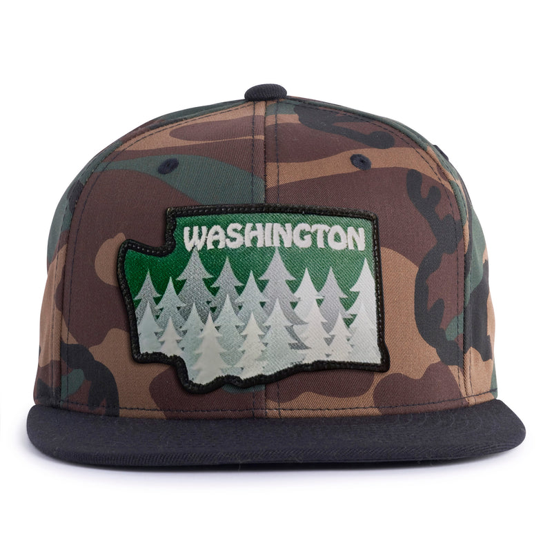 WASHINGTON TREE 6-Panel Flat Camo/Black - Tailgate Hats