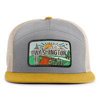 WASHINGTON SKY 7-Panel Flat Snapback, Richardson 168