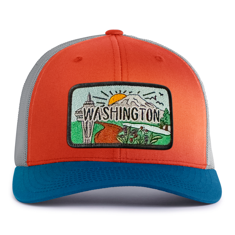 WASHINGTON SKY 6-Panel Curved Snapback, Richardson 112