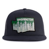 WASHINGTON TREE 5-Panel Flat Black - Tailgate Hats