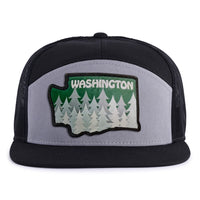 WASHINGTON TREE 7-Panel Flat Grey/Black - Tailgate Hats