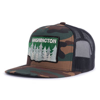 WASHINGTON TREE 5-Panel Flat Green Camo - Tailgate Hats